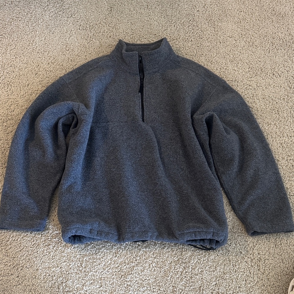 Eddie Bauer Dark Gray Half-Zip Fleece Pullover
